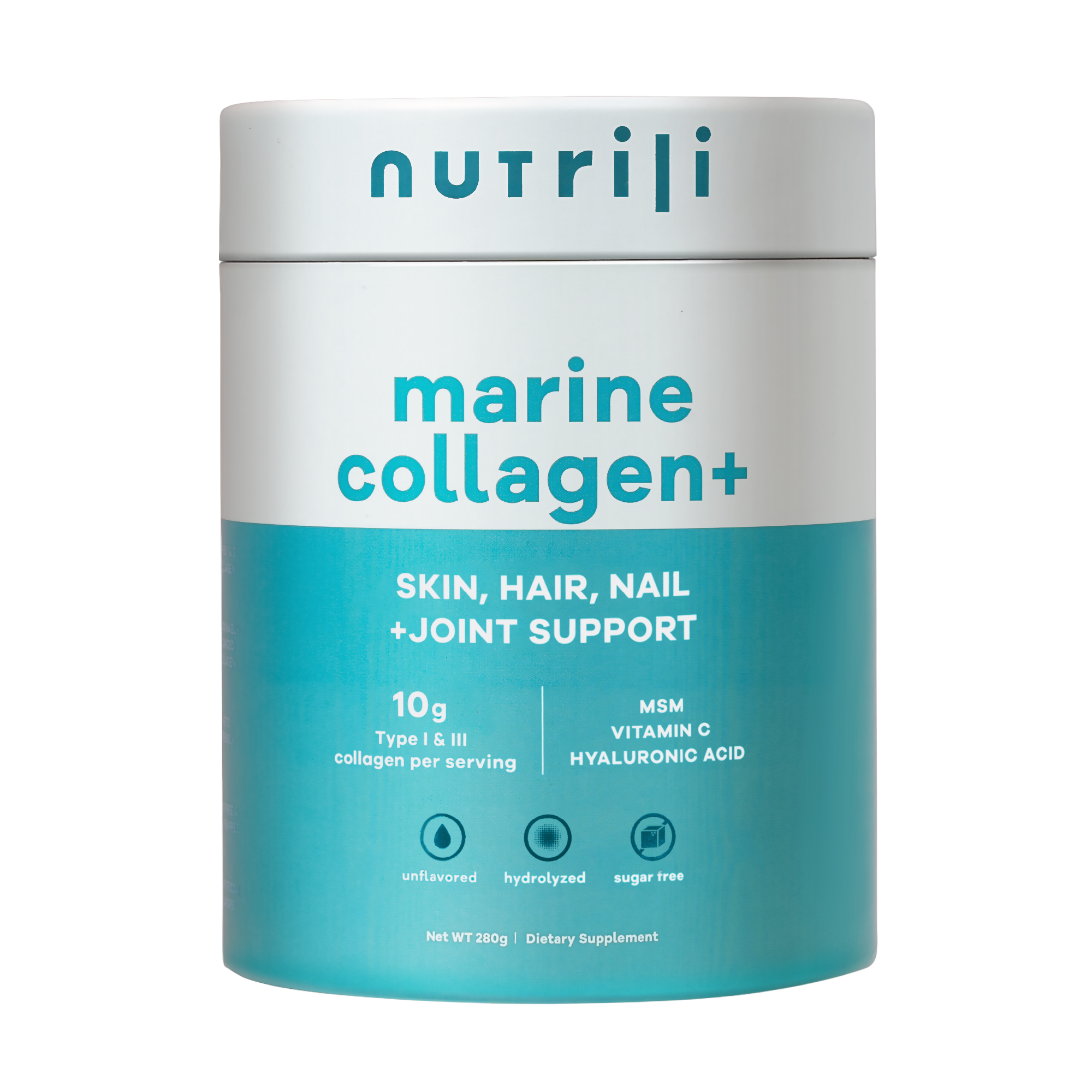 Marine Collagen+ | with MSM, Hyaluronic Acid & Vitaminn C | Nutrili